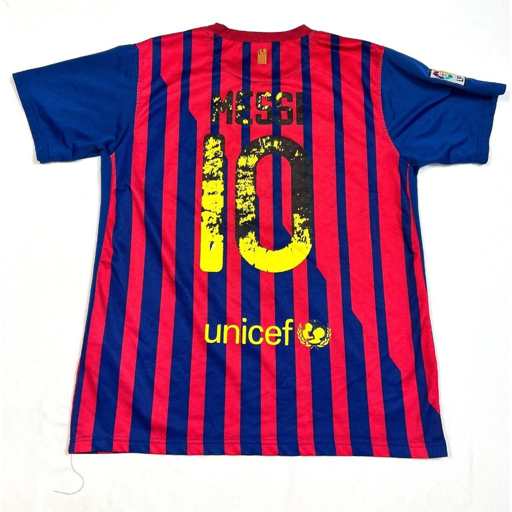 Nike Fc Barcelona Jersey #10 Lionel Messi La Liga Men's M Nice